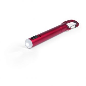 Krujer flashlight with carabiner red