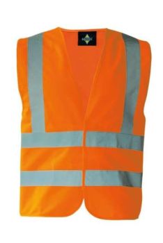 SAFETY / FUNCTIONAL VEST "HANNOVER" - FOUR REFLECTIVE STRIPES Orange 2XL