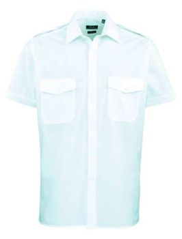 MEN’S SHORT SLEEVE PILOT SHIRT Light Blue L