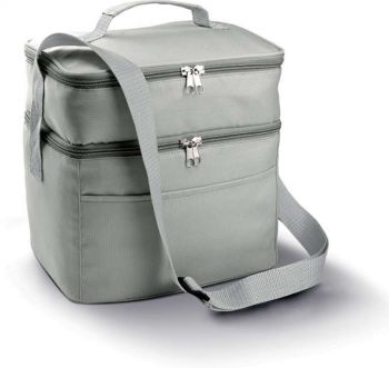 DOUBLE COMPARTMENT COOLER BAG Light Grey U