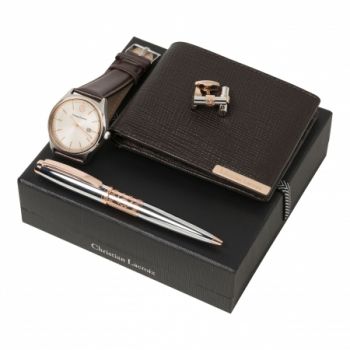 Set More (ballpoint pen, money wallet, watch & cufflinks)