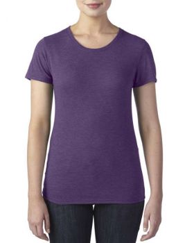 WOMEN'S TRI-BLEND TEE Heather Aubergine S