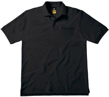 B&C | Pracovní piqué polo black L