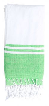 Minerva beach towel lime green , white