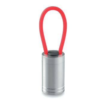 GLOW TORCH Aluminium torch glow in dark red