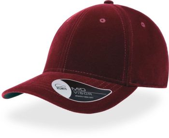 Atlantis | 6 panel. baseball sametová kšiltovka G.O.A.T. burgundy onesize