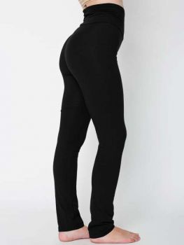 WOMEN'S COTTON SPANDEX YOGA PANT Black M