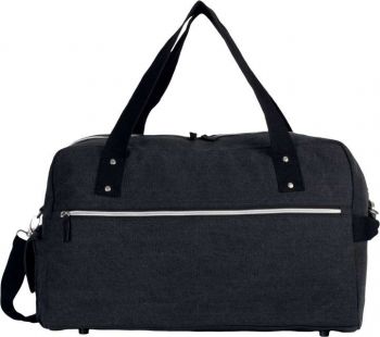 COTTON CANVAS TRAVEL BAG Washed Black U