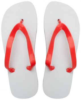 Sunset beach slippers red , white F