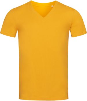 Stedman | Pánské tričko z bio bavlny "James" s V výstřihem indian yellow XL