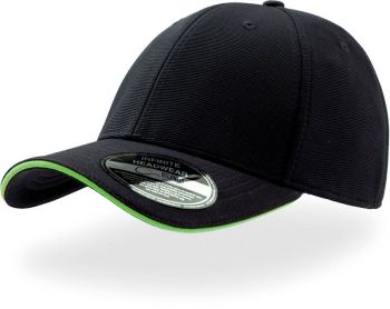 Atlantis | 6 panelová baseballová kšiltovka "Caddy" black/green L/XL