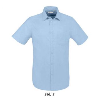 SOL'S BRISBANE FIT - SHORT SLEEVE OXFORD MEN'S SHIRT Sky Blue XL