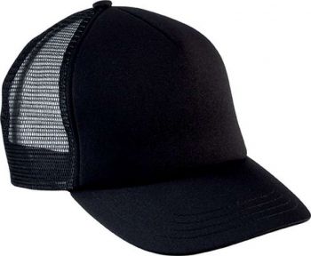 KIDS' TRUCKER MESH CAP - 5 PANELS Black U