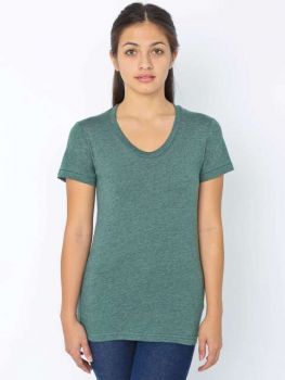 WOMEN'S POLY-COTTON SHORT SLEEVE T-SHIRT Heather Forest M