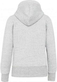 LADIES' VINTAGE ZIPPED HOODED SWEATSHIRT Ash Heather M