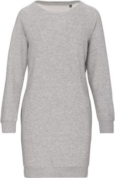 Kariban | Šaty z bio fleecu light grey heather M