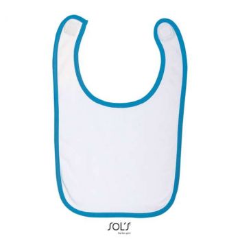 SOL'S BABIB - BABY BIB White/Aqua U