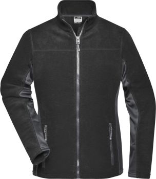 James & Nicholson | Dámská pracovní mikrofleecová bunda - Strong black/carbon L