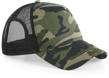 Beechfield | 5 panelová Trucker kšiltovka "Camo" jungle camo onesize