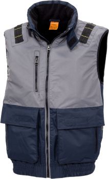 Result Work-Guard | Workwear Gilet "X-Over" navy/grey 4XL