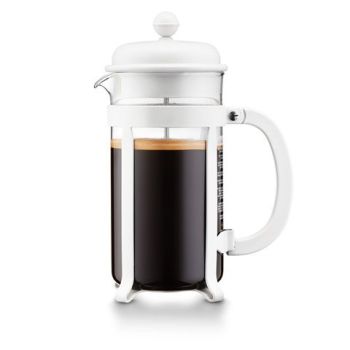 JAVA 1L. Kanvica na kávu French press 1L Biela