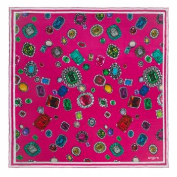 Silk scarf Perla Fushia