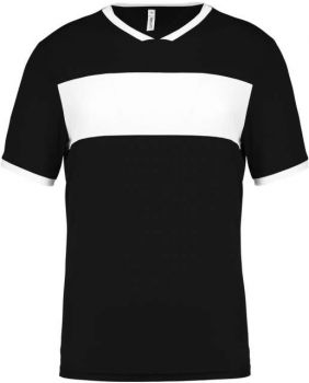 ADULTS' SHORT-SLEEVED JERSEY Black/White M