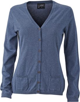 James & Nicholson | Dámský cardigan denim melange XS