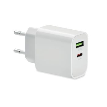 PORT Dvouportová USB nabíječka 18W white