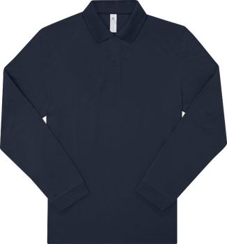 B&C | Piqué polo s dlouhým rukávem navy M