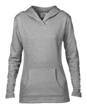 WOMEN’S HOODED FRENCH TERRY Heather Grey L