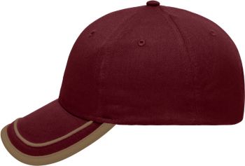 Myrtle Beach | 6 panelová kšiltovka s lemem burgundy/beige onesize