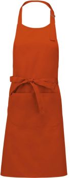 Kariban | Zástěra s laclem "Sommelier" burnt orange onesize