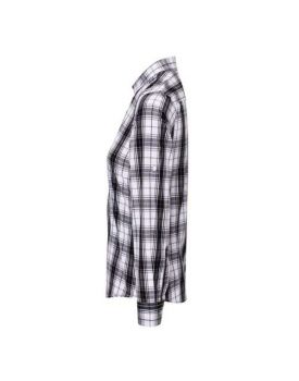 'GINMILL' CHECK - WOMEN'S LONG SLEEVE COTTON SHIRT Black/White M