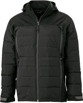 James & Nicholson | Pánská outdoorová hybridní bunda black L