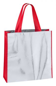 Kuzor shopping bag silver , red