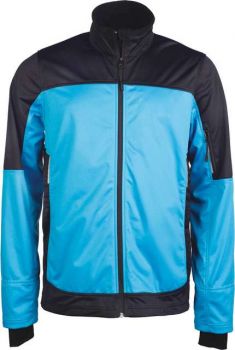 MEN'S TWO-TONE SOFTSHELL JACKET Aqua Blue/Black S