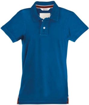 MEN'S SHORT SLEEVE PIQUE POLO SHIRT KARIBAN VINTAGE Vintage Blue S