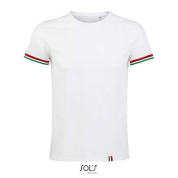 SOL'S RAINBOW MEN - SHORT SLEEVE T-SHIRT White/Red/White/Kelly Green 4XL