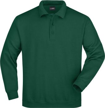 James & Nicholson | Pánský polo svetr z těžké bavlny dark green S