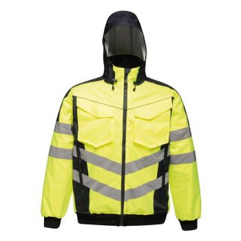 HI-VIS PRO BOMBER JACKET Yellow/Navy L