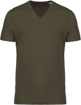 MEN'S ORGANIC COTTON V-NECK T-SHIRT Mossy Green S