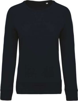 LADIES’ ORGANIC COTTON CREW NECK RAGLAN SLEEVE SWEATSHIRT Navy M