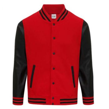 LETTERMAN JACKET Fire Red/Jet Black XL