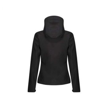 WOMEN'S VENTURER 3 LAYER HOODED SOFTSHELL JACKET Black/Black 10