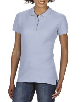 PREMIUM COTTON® LADIES' DOUBLE PIQUÉ POLO Light Blue M