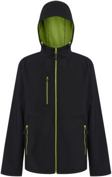 Regatta | 2-vrstvá softshellová bunda "Navigate" black/lime green 3XL