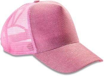 Result Headwear | 5 panelová třpytivá kšiltovka "New York" pink onesize