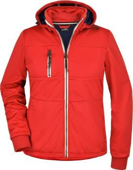 James & Nicholson | Dámská 3-vrstvá softshellová bunda "Maritim" red/navy/white S