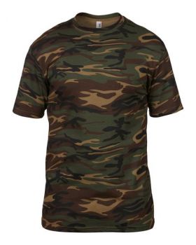 ADULT MIDWEIGHT CAMOUFLAGE TEE Camouflage Green L